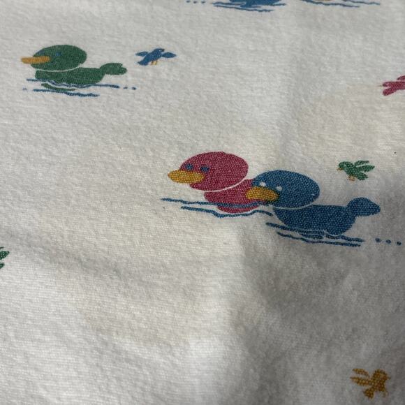 Medline Duck Ducklings Baby Receiving Blanket Vintage Hospital Cotton STAINED - Picture 5 of 9